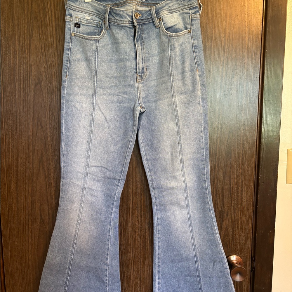 KanCan Women's Light Blue Flared Jeans